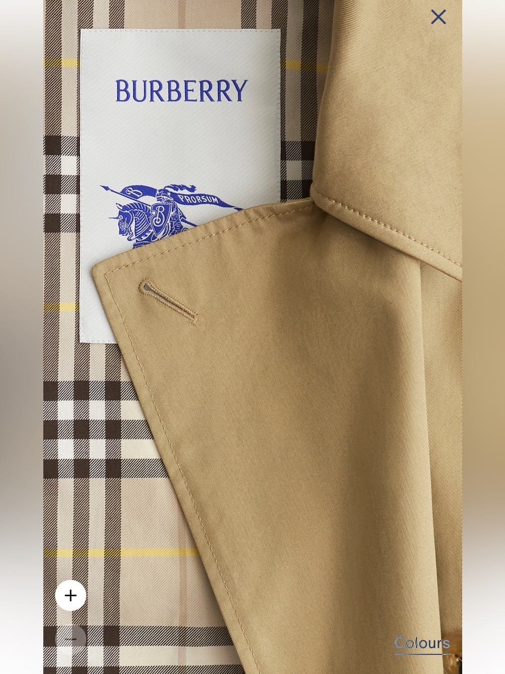 NEW Burberry Double-Breasted Long Castleford Trench Coat in Beige Cotton - Picture 5 of 16